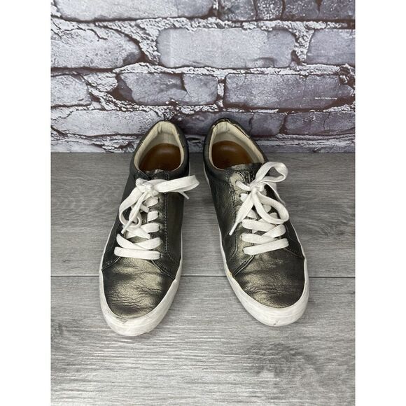 Frye Kerry Pewter Leather Low Top Lace Up Fashion Sneakers Women's Sz 7M US/38EU - Picture 16 of 16